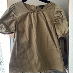 J Crew olive green linen blouse
